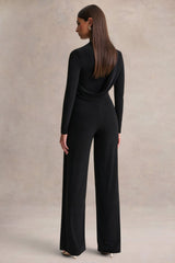 Havenna | Black High-Neck Jumpsuit