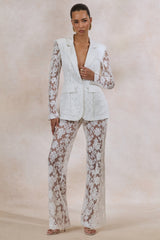 Vergia | White Lace Tailored-Blazer