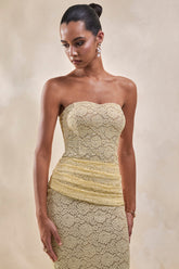 Vissia | Lemon Lace Bandeau Bodysuit