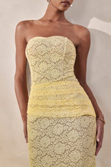 Vissia | Lemon Lace Bandeau Bodysuit