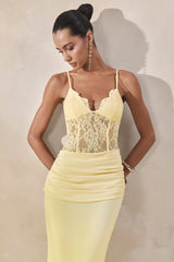 Varela | Lemon Lace V-Neck Bodysuit