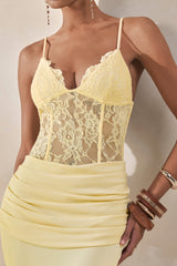 Varela | Lemon Lace V-Neck Bodysuit