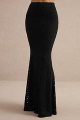Vesalia | Black Lace Maxi Skirt