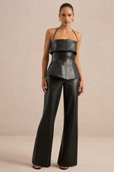 Gaelina | Black Straight-Leg Trousers