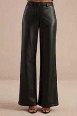 Gaelina | Black Straight-Leg Trousers