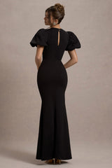 Love Letters | Black Puff-Sleeve Maxi Dress
