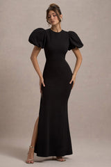 Love Letters | Black Puff-Sleeve Maxi Dress
