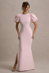 Love Letters | Pink Puff-Sleeve Maxi Dress