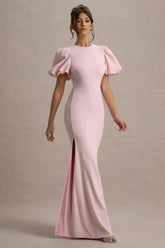 Love Letters | Pink Puff-Sleeve Maxi Dress