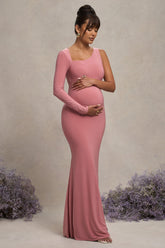Oh Baby | Blush Maternity One Shoulder Bodycon Maxi Dress