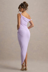 Angelique | Lilac Twisted Asymmetric Maxi Dress