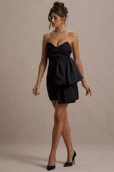 Winner | Black Bandeau Mini Dress With Oversized Bow