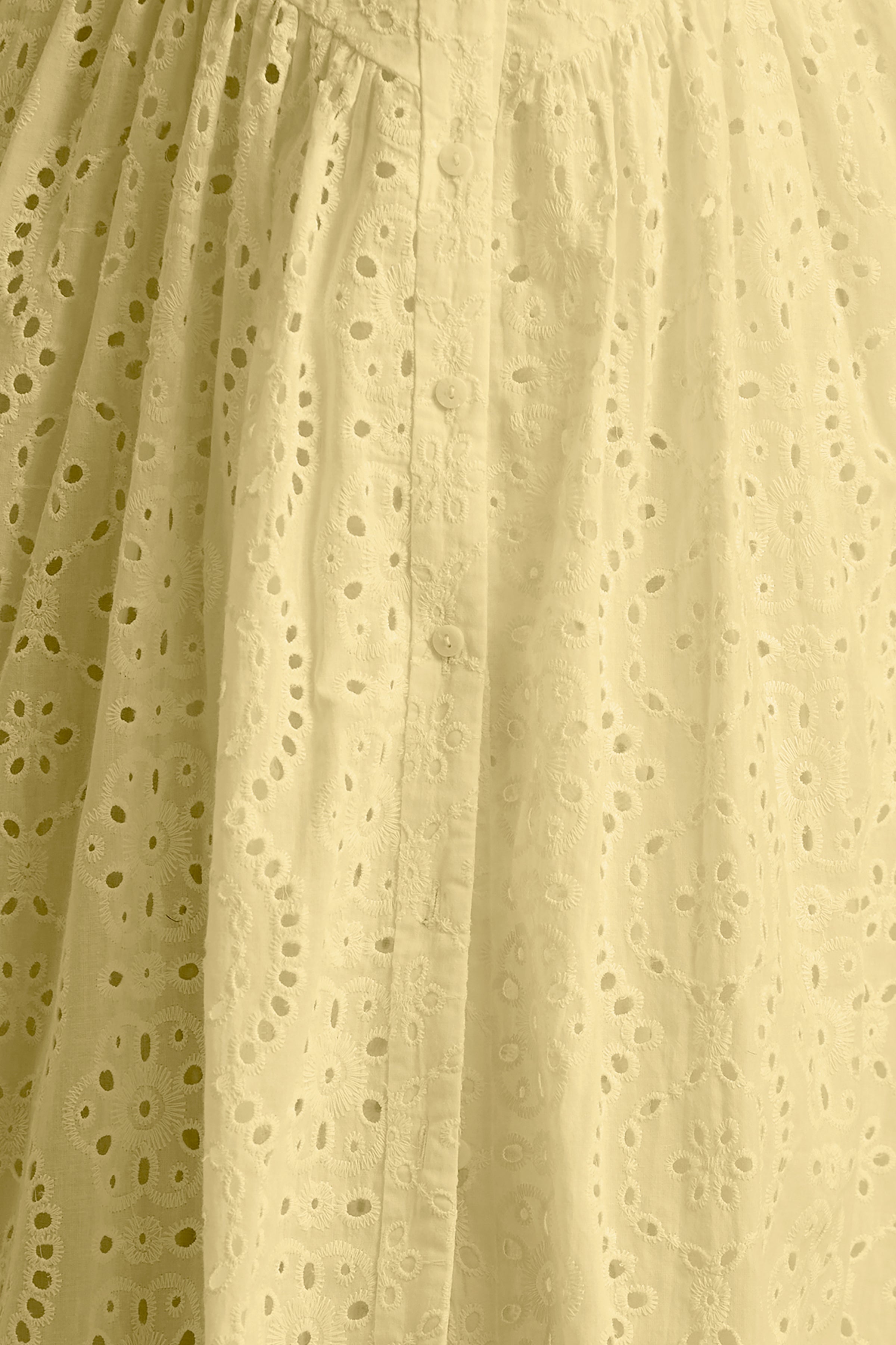 Jezebel | Yellow Lace Plunge-Neck Collared Midi Dress