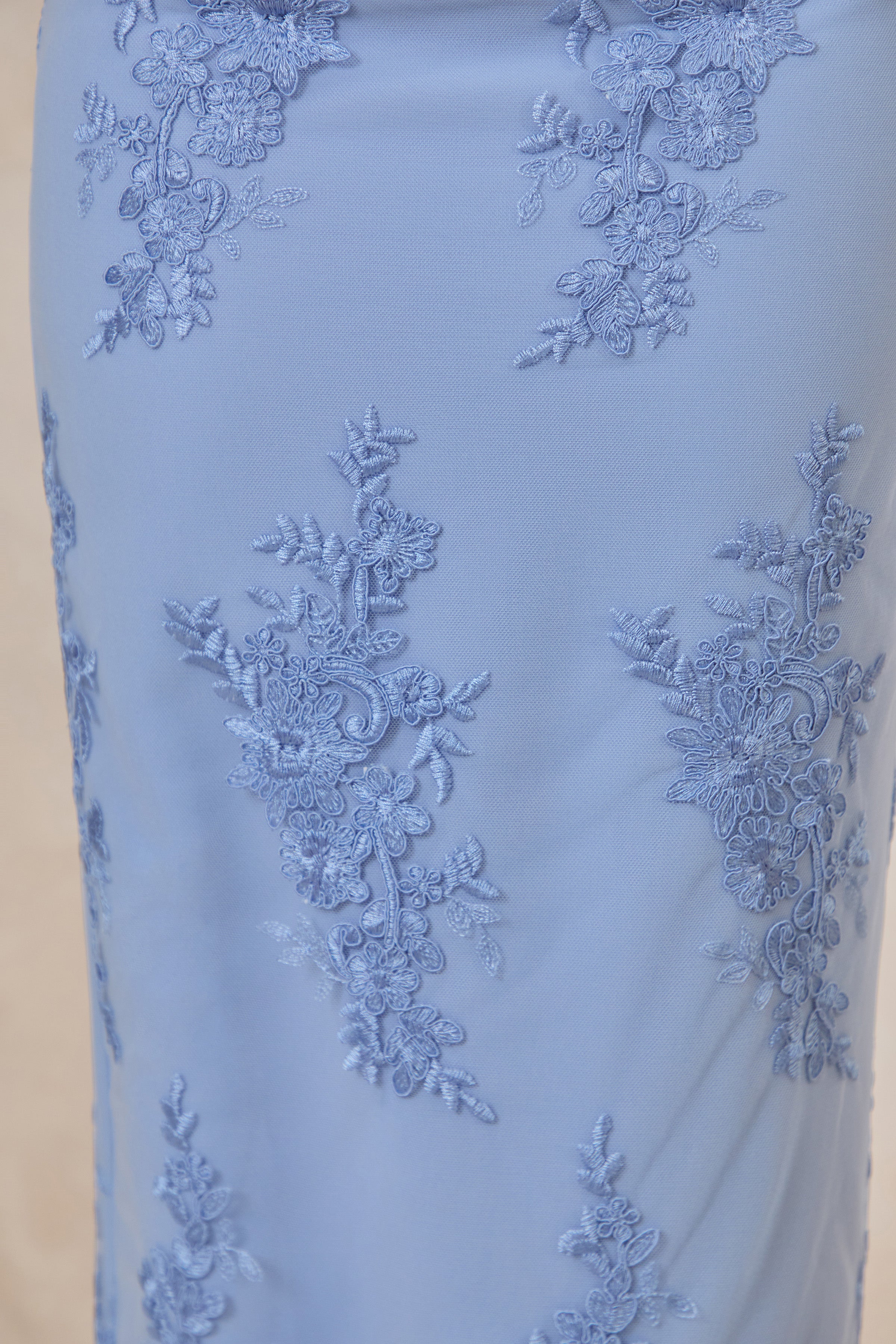Revia | Light Blue Lace Maxi Skirt