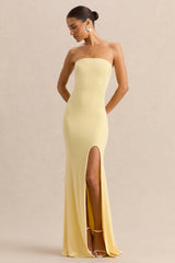 Melva | Lemon Bandeau Maxi Dress