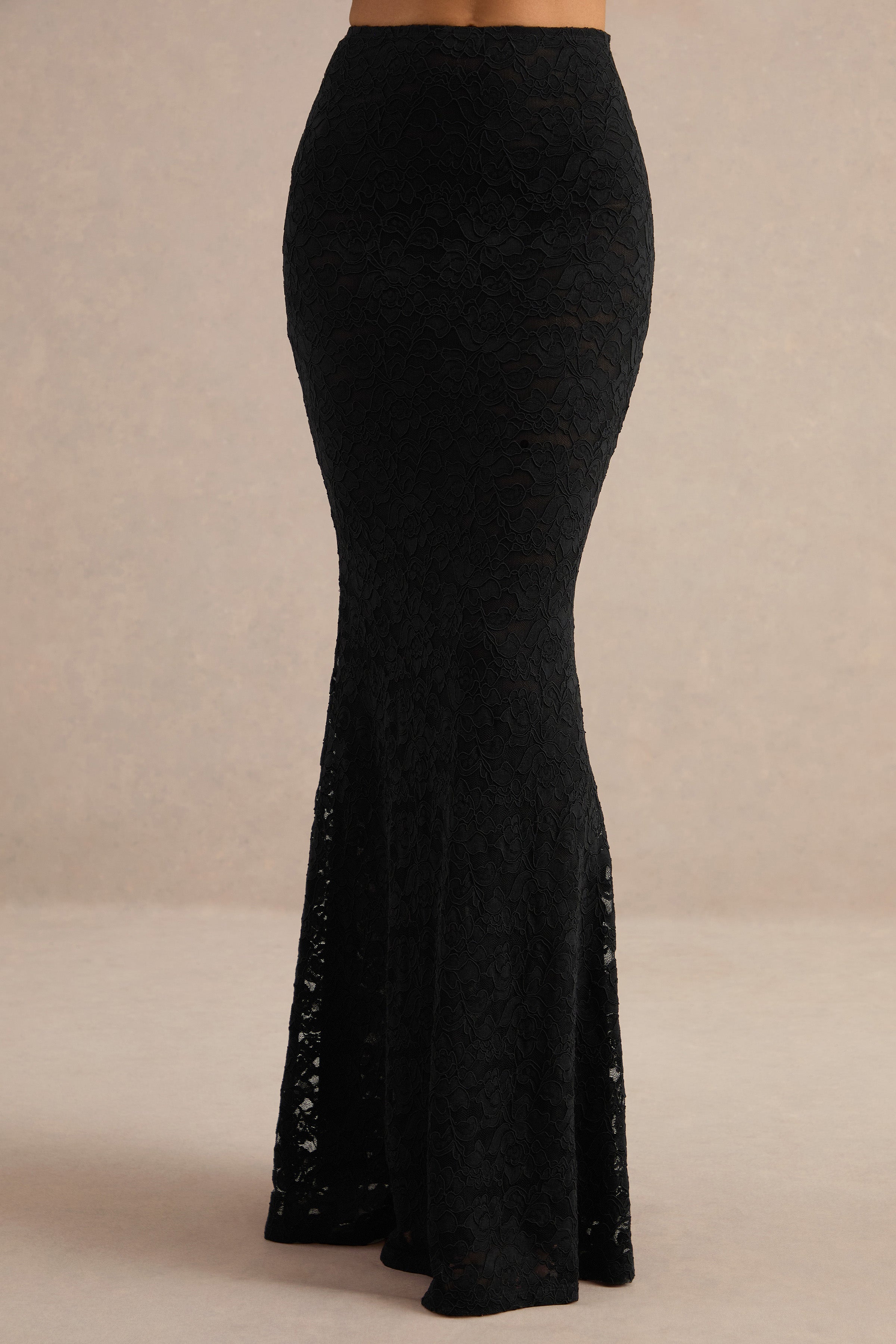 Vesalia | Black Lace Maxi Skirt