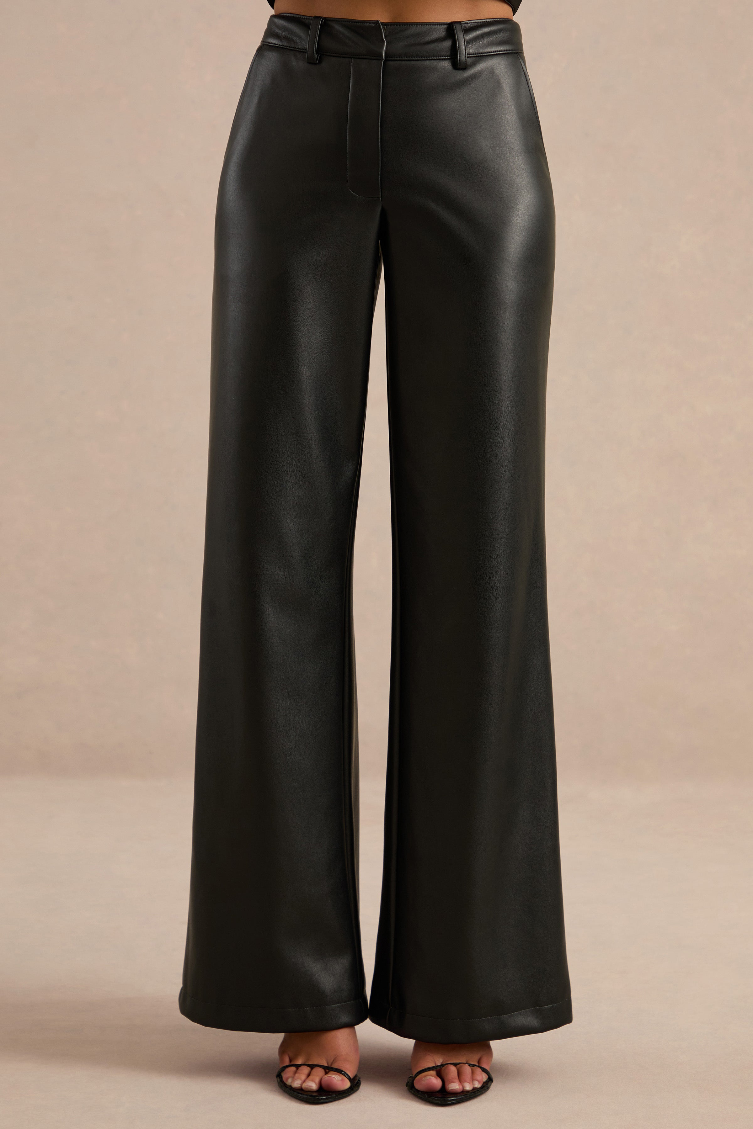 Gaelina | Black Straight-Leg Trousers