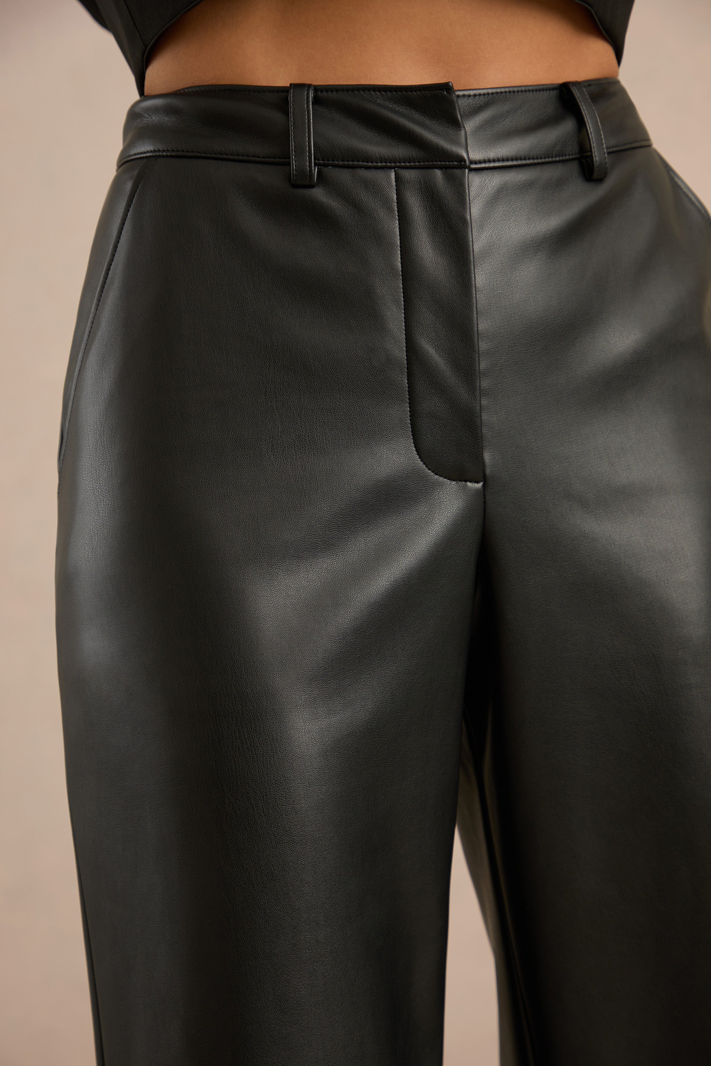 Gaelina | Black Straight-Leg Trousers