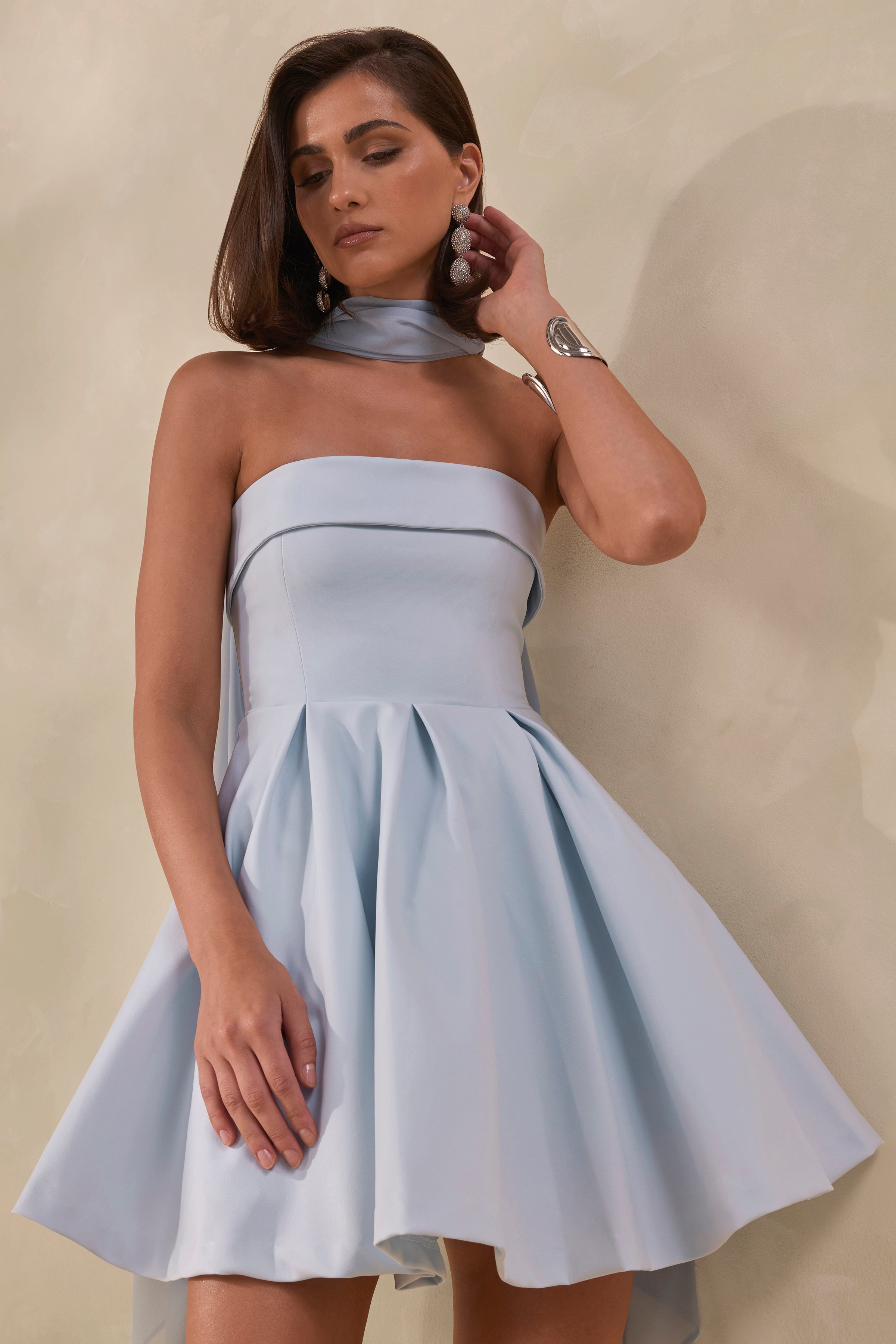 Bruna | Light Blue Chiffon Scarf