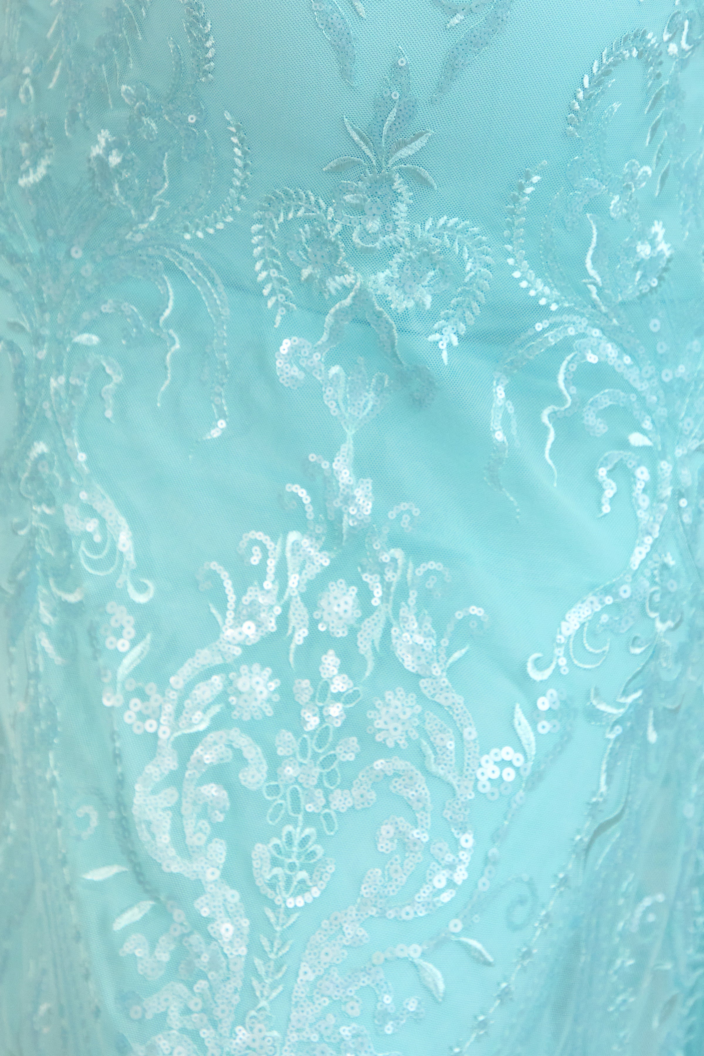 Sabriel | Turquoise Lace Bandeau-Neck Maternity Midi Dress With Collar Detail