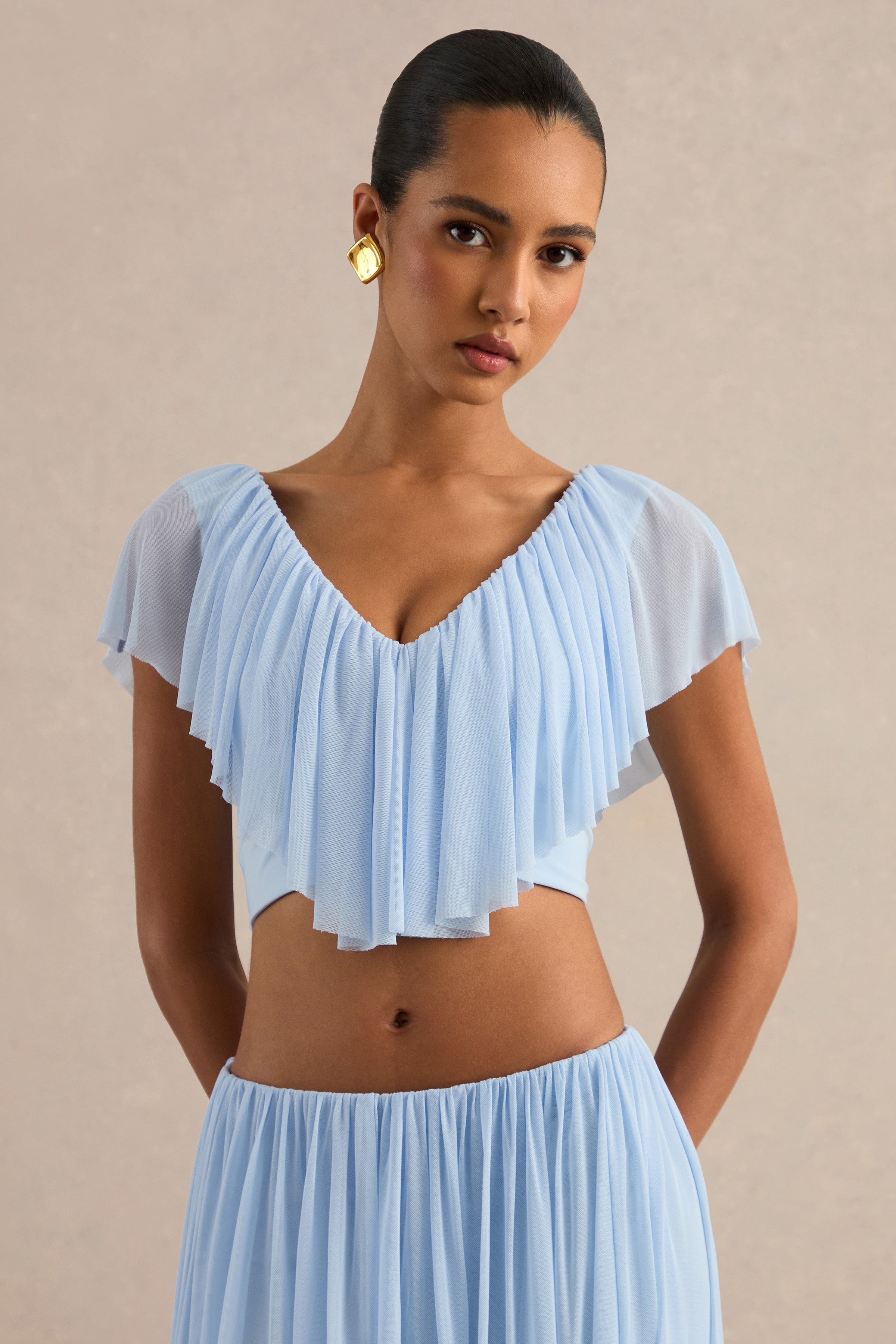 Kiandra | Light Blue V-Neck Top