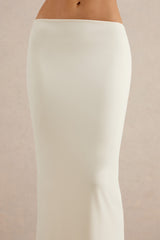 Koralia | Cream High Waist Maxi Skirt