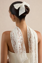 Taryna | White Lace Hair Bow