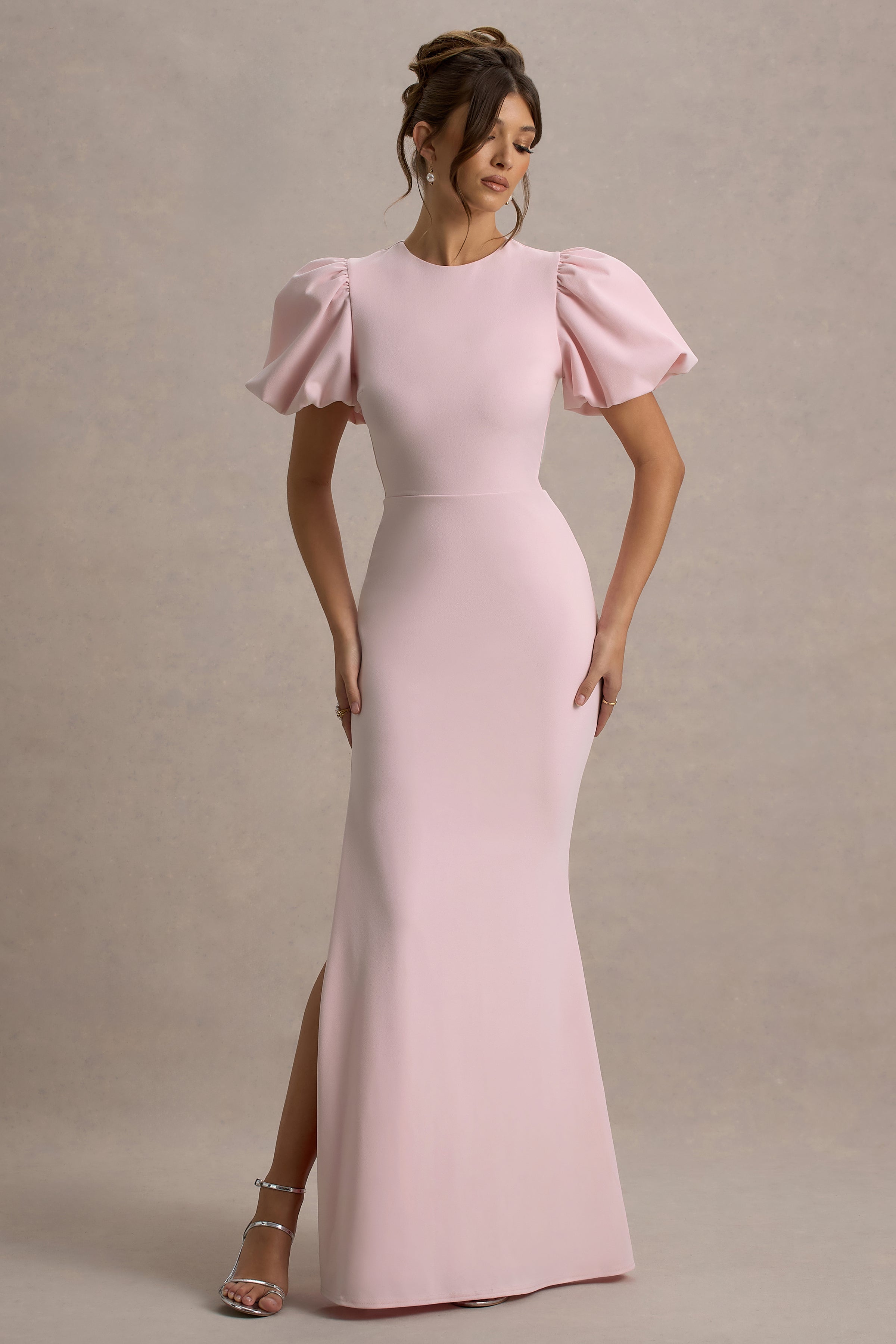 Love Letters | Pink Puff-Sleeve Maxi Dress