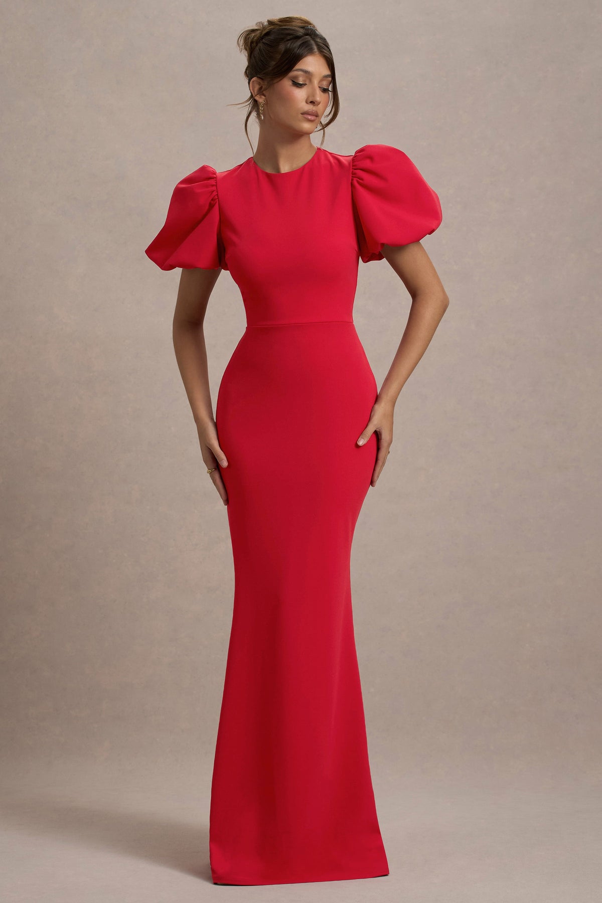 Love Letters | Red Puff-Sleeve Maxi Dress