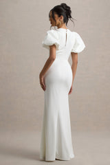 Love Letters | White Puff-Sleeve Maxi Dress