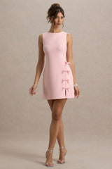 Kalina | Blush Pink Mini Dress With Bow Detail